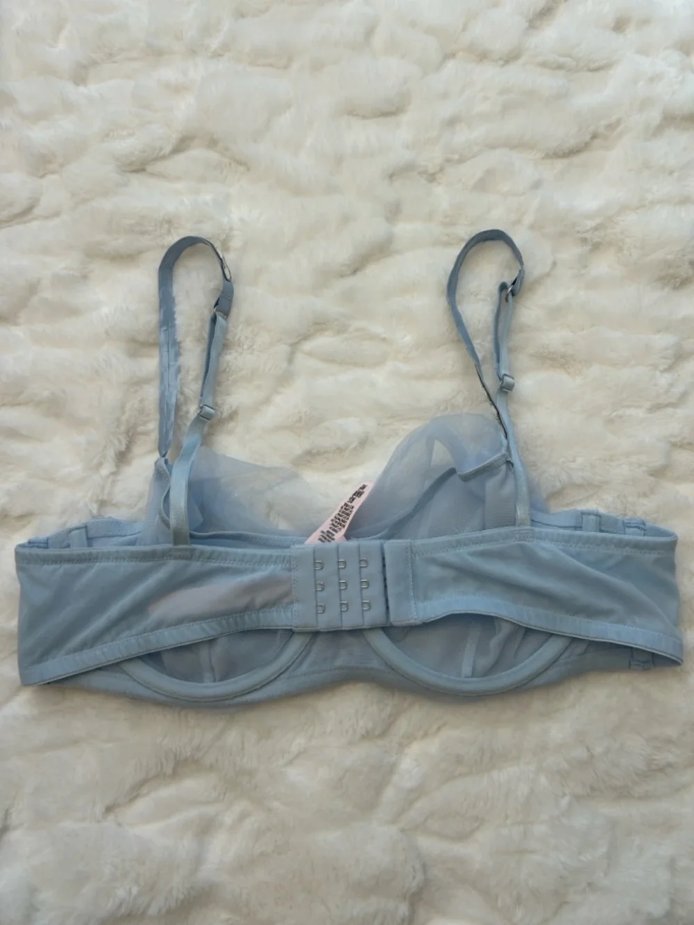 Victoria’s Secret Dream Angels Twinkle Cameo Strap Glitter Tulle Unlined Bra L